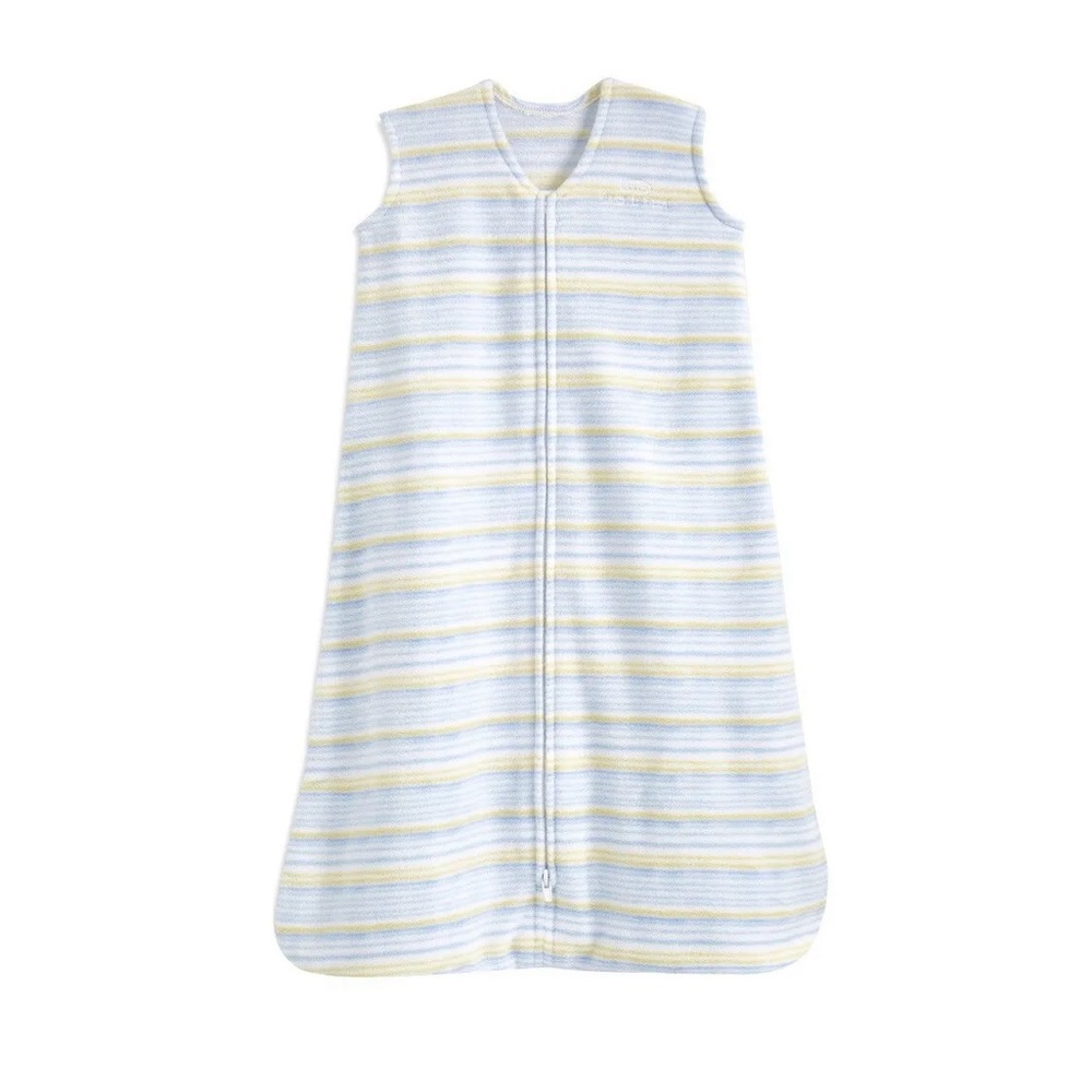 HALO° SleepSack® wearable blanket micro-fleece, multi stripe blue, small, 14